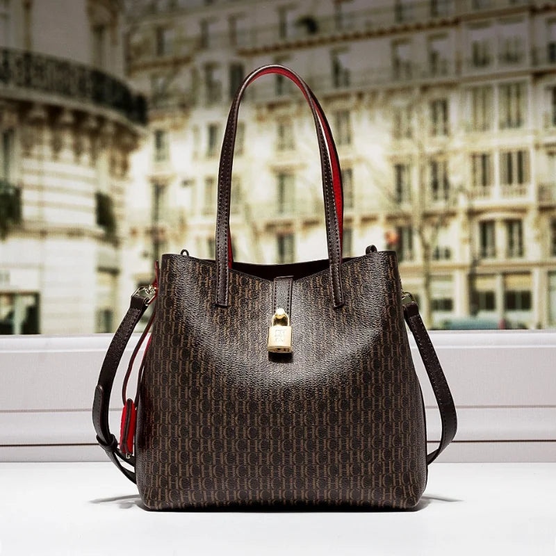 Premium PU Leather Crossbody Bag – Large Capacity with Letter Print