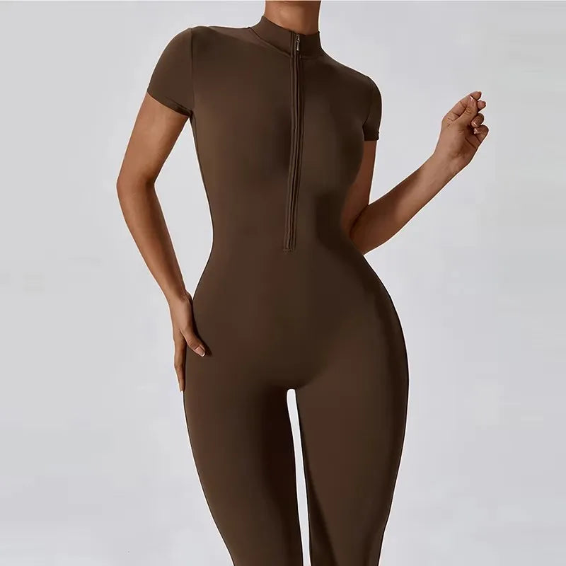 Women's One-Piece Yoga & Fitness Jumpsuit – Gym Training Bodysuit