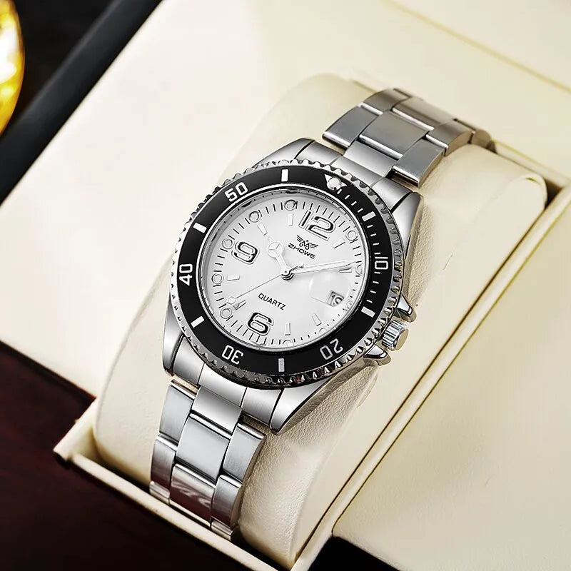 TVK Luxury Men’s Quartz Wristwatch – Stainless Steel Gold & Silver Fashion Watch