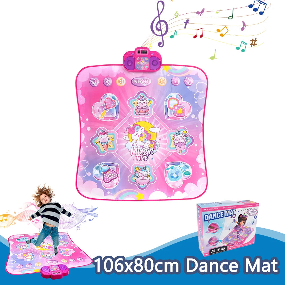 Kids Electronic Dance Mat with Double Player Mode and 9-Level Music Game