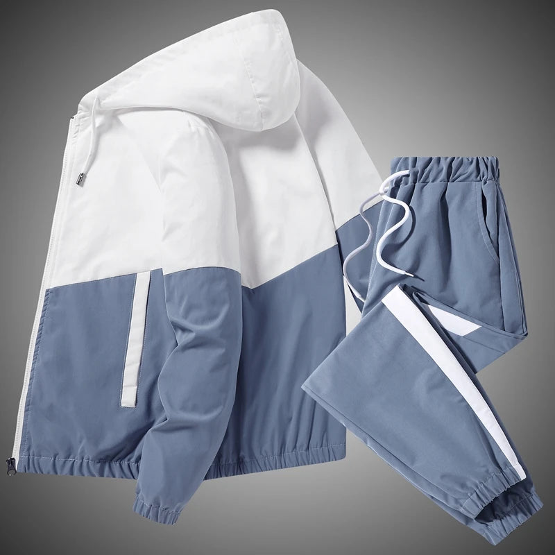 Men's 2-Piece Tracksuit – Hoodie & Joggers, Casual Hip Hop Sports Set