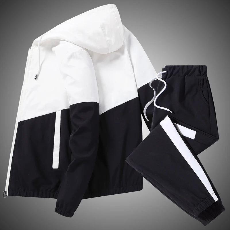 Men's 2-Piece Tracksuit – Hoodie & Joggers, Casual Hip Hop Sports Set