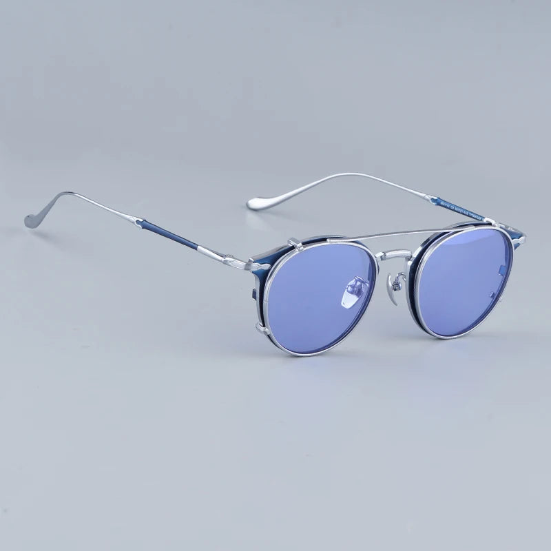 M3112  Clip Flip up Sunglasses Uv400 Handmade Men Optical Prescription Classical Women Classical Eyeglasses with Case