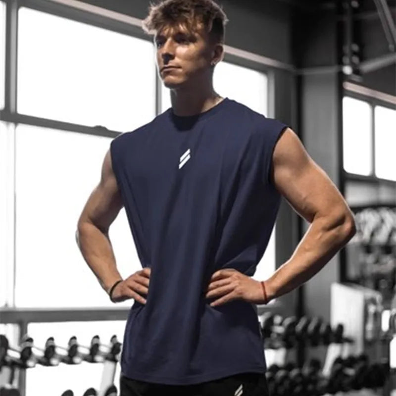 Men’s Sleeveless Sports Tank – Breathable Quick-Dry Summer Training Vest