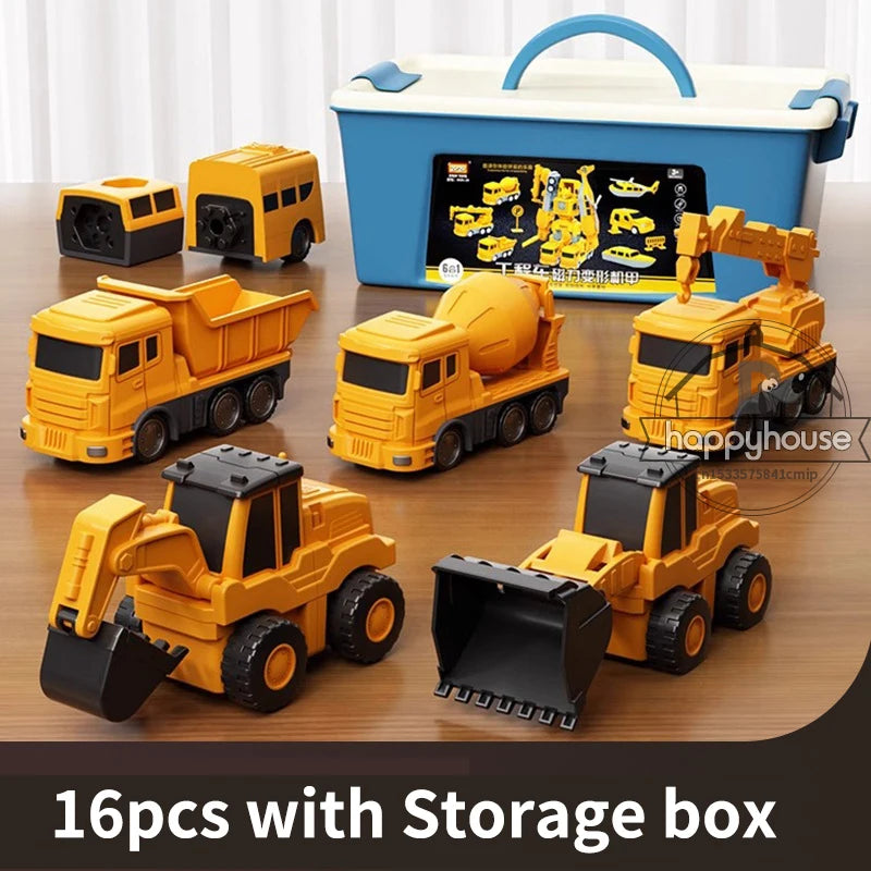 Magnetic Transform Engineering Car – Building Blocks & Robot Toy for Kids