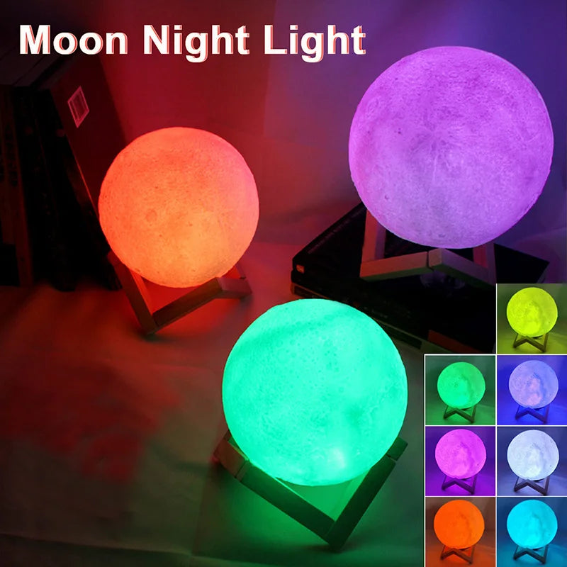 Moon LED Night Light – Galaxy Lamp for Kids Bedroom