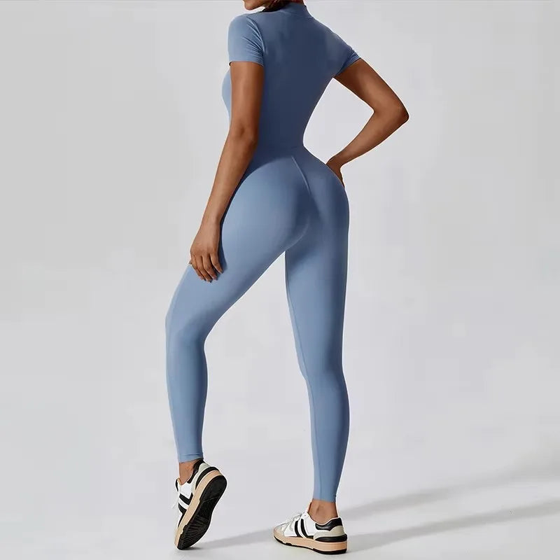 Women's One-Piece Yoga & Fitness Jumpsuit – Gym Training Bodysuit