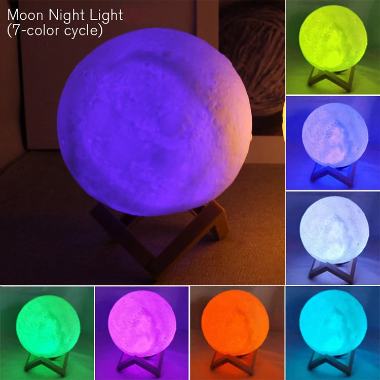 Moon LED Night Light – Galaxy Lamp for Kids Bedroom