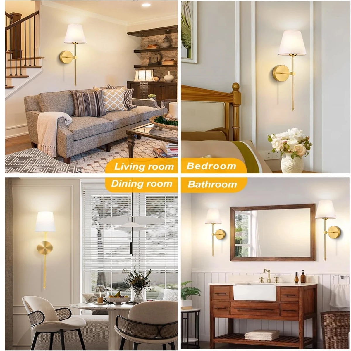 Wireless Rechargeable Wall Lamp with Remote Control