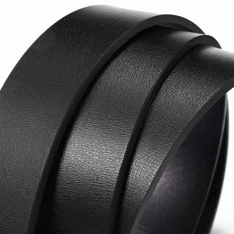 Luxury Genuine Leather Men’s Belt – Automatic Metal Buckle, High-Quality Fashion Accessory