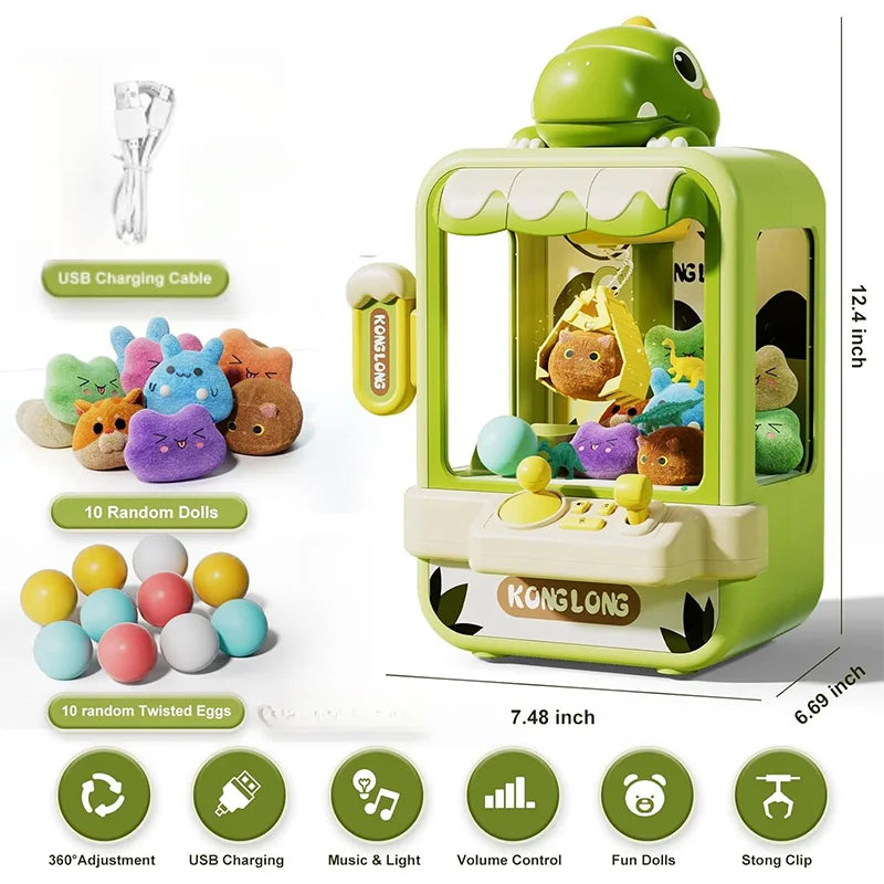 Dinosaur Claw Machine Electronic Arcade Toy for Kids