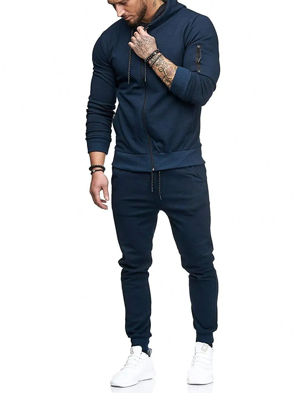 Men’s Autumn & Winter Tracksuit – Zip Detail Fitness & Casual Set