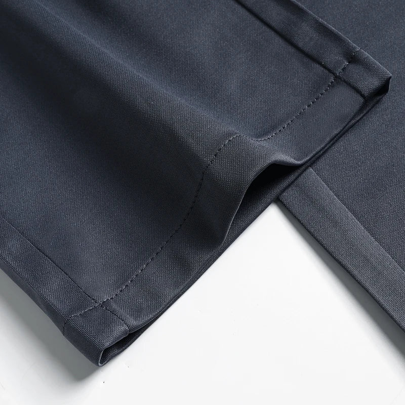 Men's Summer Stretch Straight Pants – Lightweight, Casual & Silky
