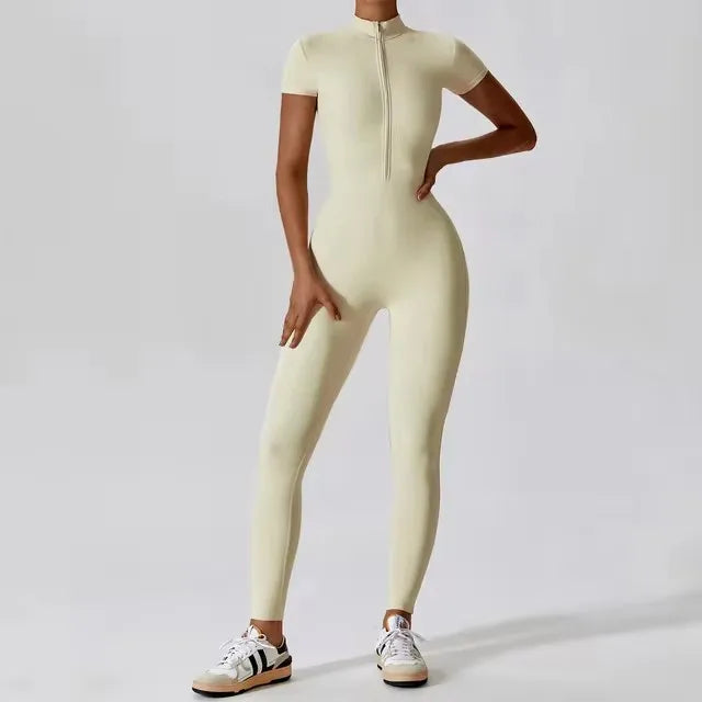 Women's One-Piece Yoga & Fitness Jumpsuit – Gym Training Bodysuit