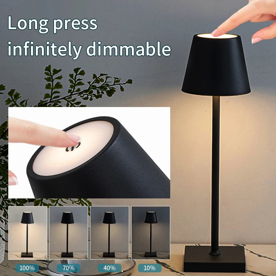 Rechargeable LED Table Lamp – Touch & 3 Brightness Levels