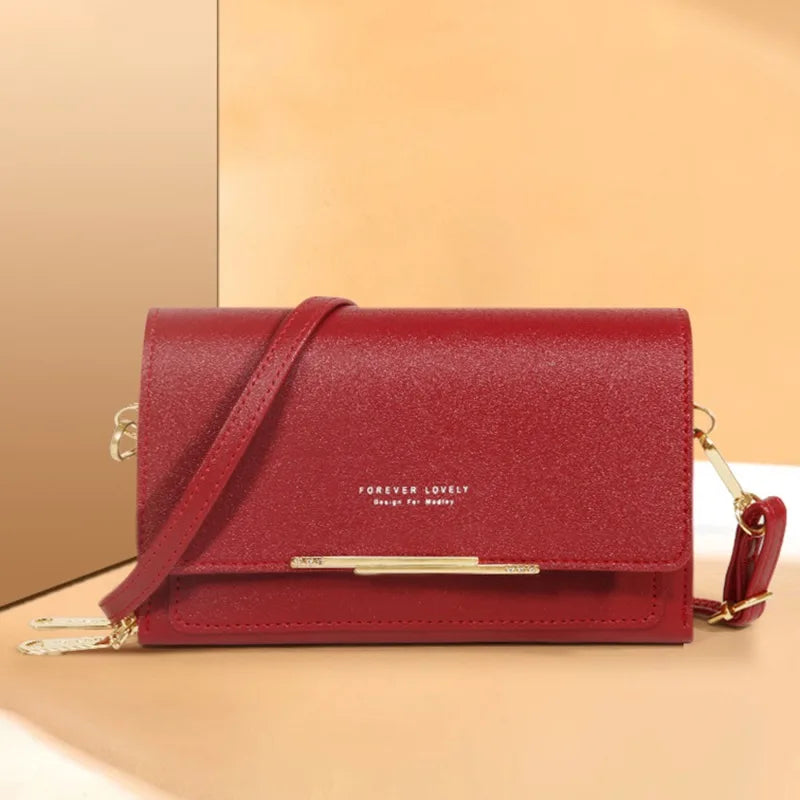 Korean Style Women’s Handbag – Large Capacity Casual Shoulder Bag with Mobile Compartment