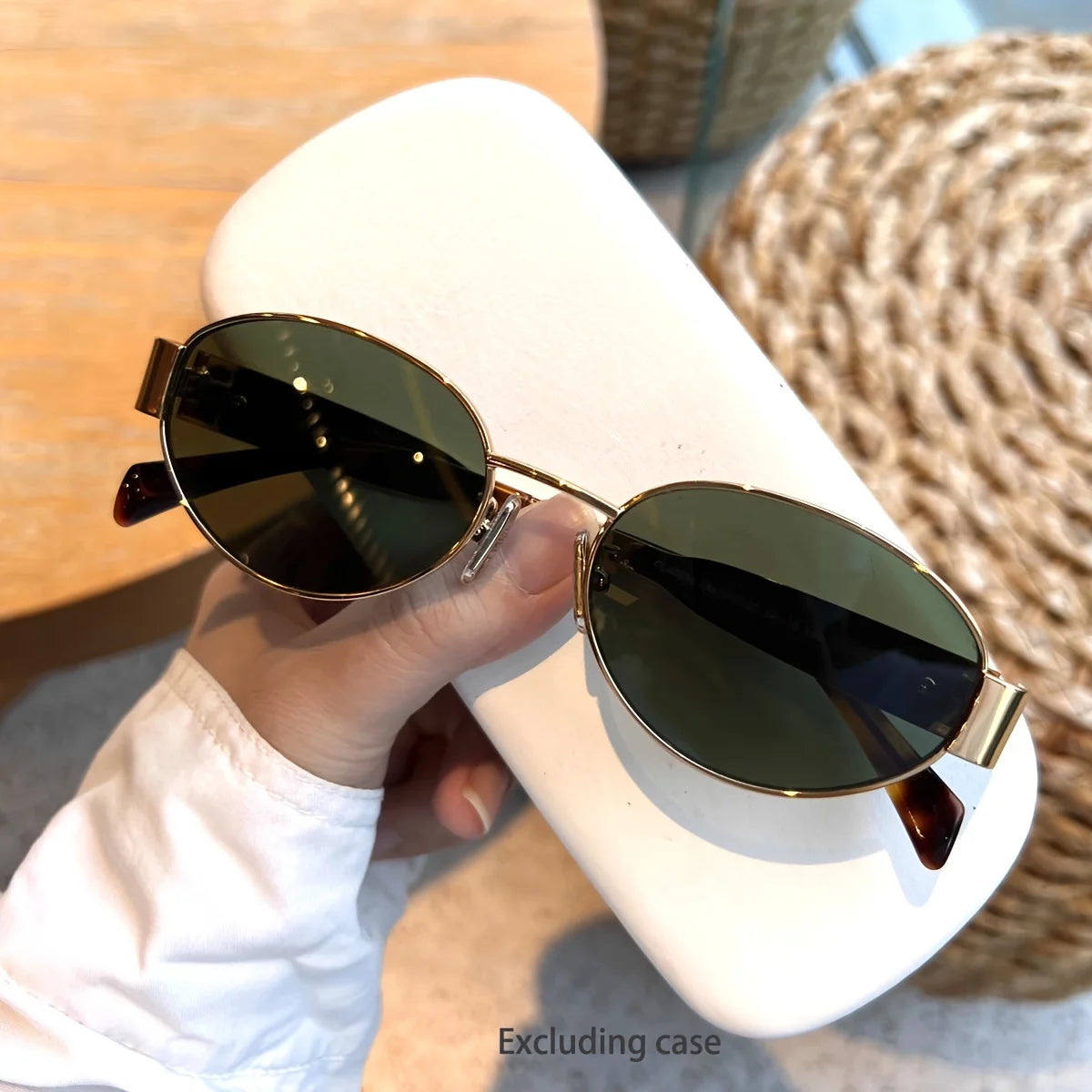 Women’s Oval Fashion Sunglasses – Anti-Reflective Lenses