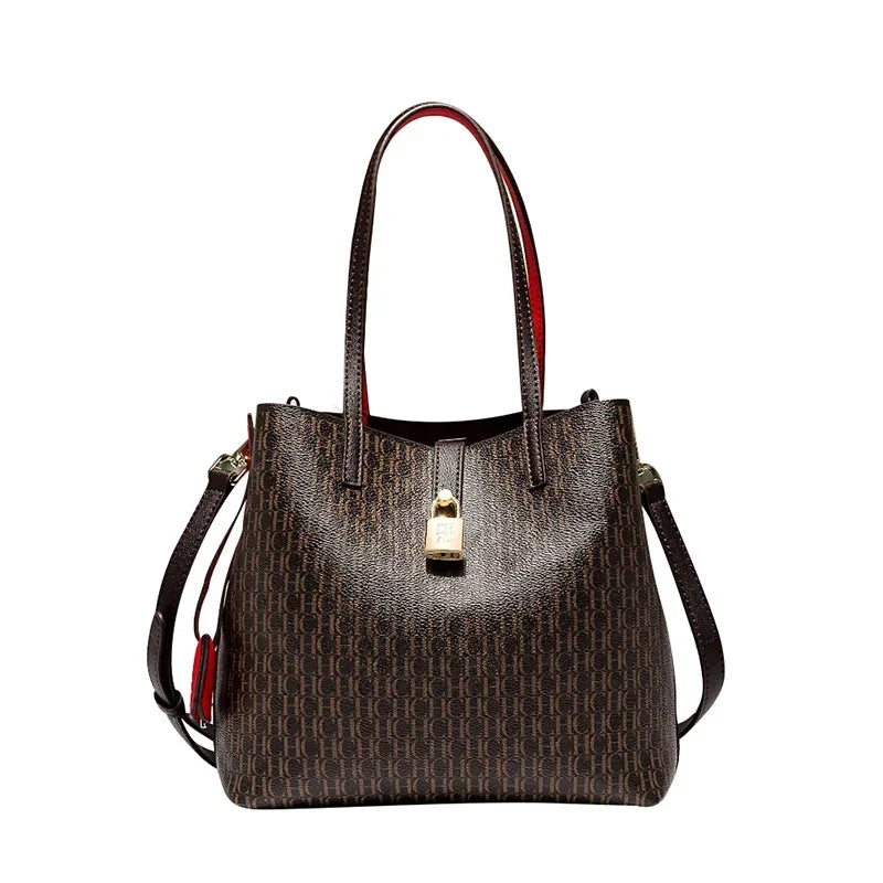 Premium PU Leather Crossbody Bag – Large Capacity with Letter Print