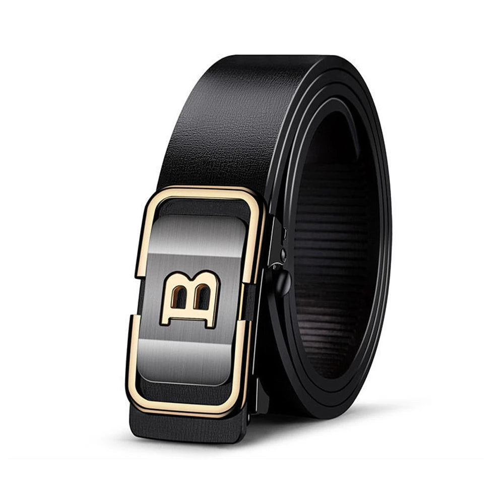 Men’s Automatic Buckle PU Leather Belt – Fashion Business & Festival Gift