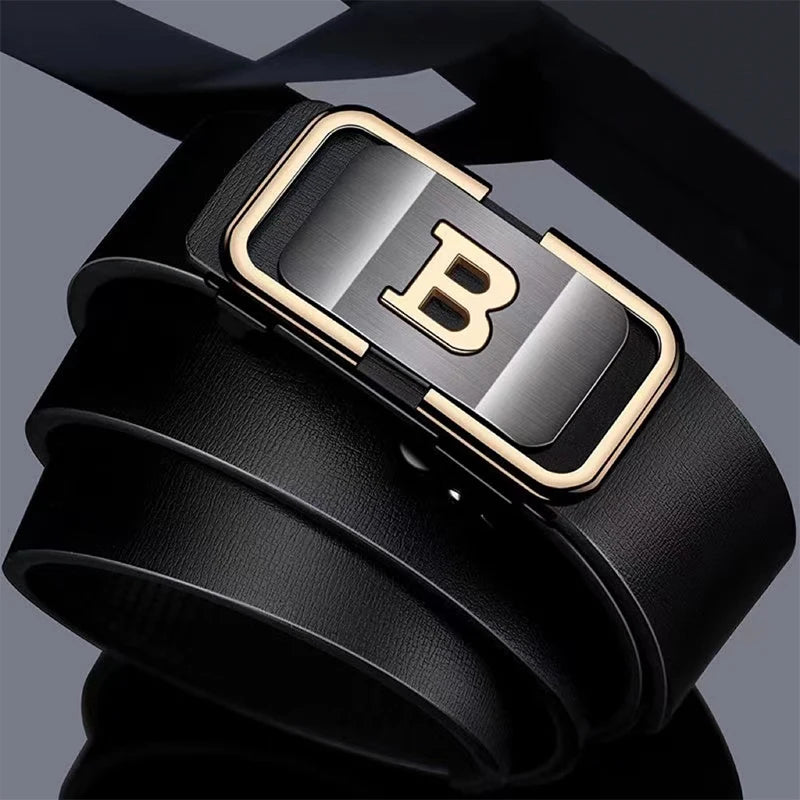 Men’s Automatic Buckle PU Leather Belt – Fashion Business & Festival Gift