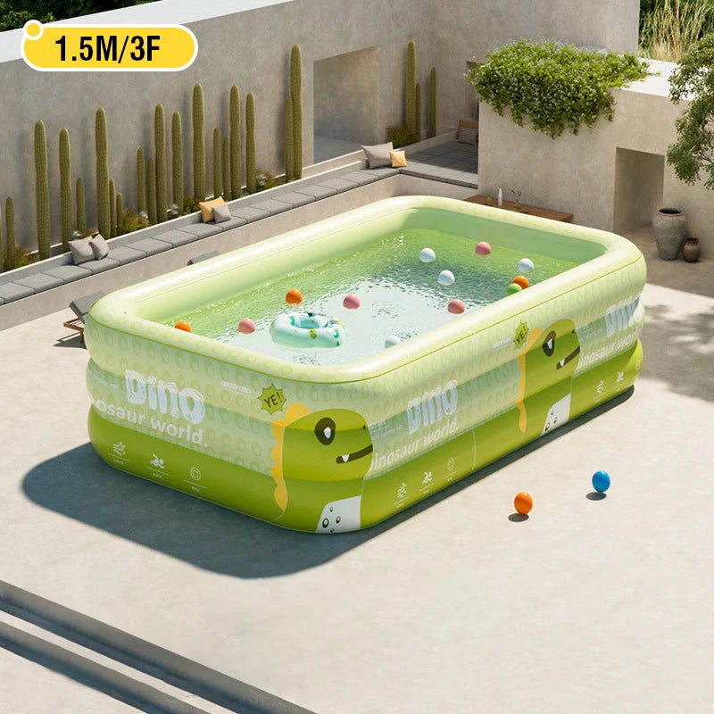 Inflatable PVC Pool for Fun Water Activities at Home