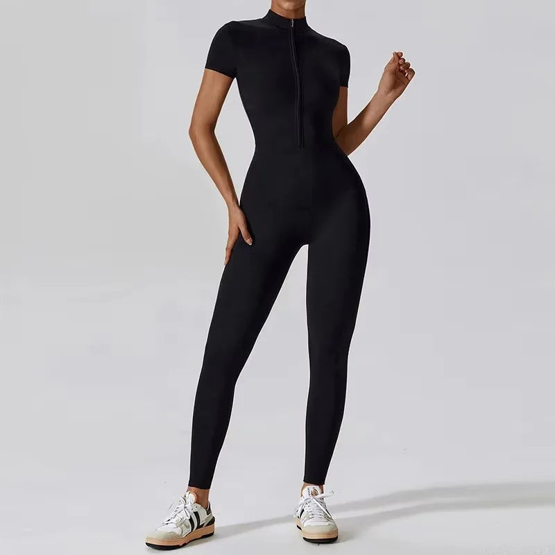 Women's One-Piece Yoga & Fitness Jumpsuit – Gym Training Bodysuit