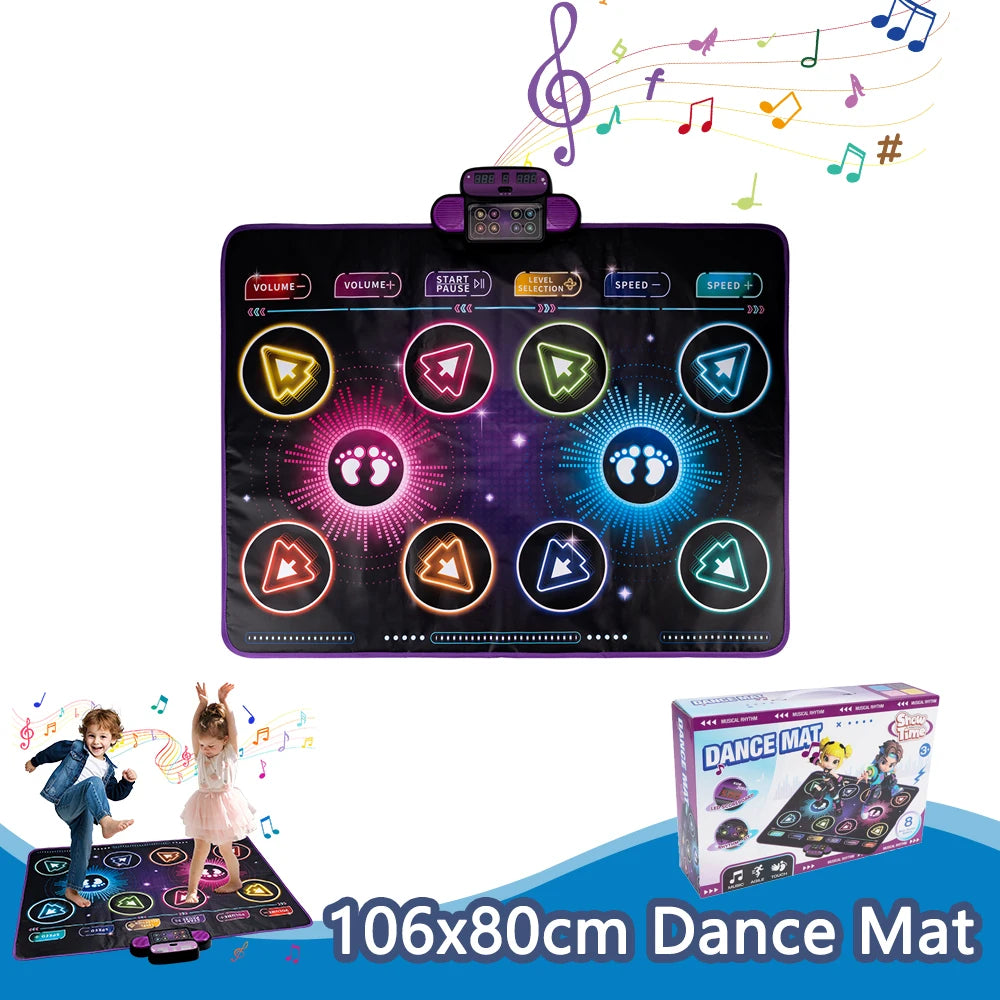 Kids Electronic Dance Mat with Double Player Mode and 9-Level Music Game