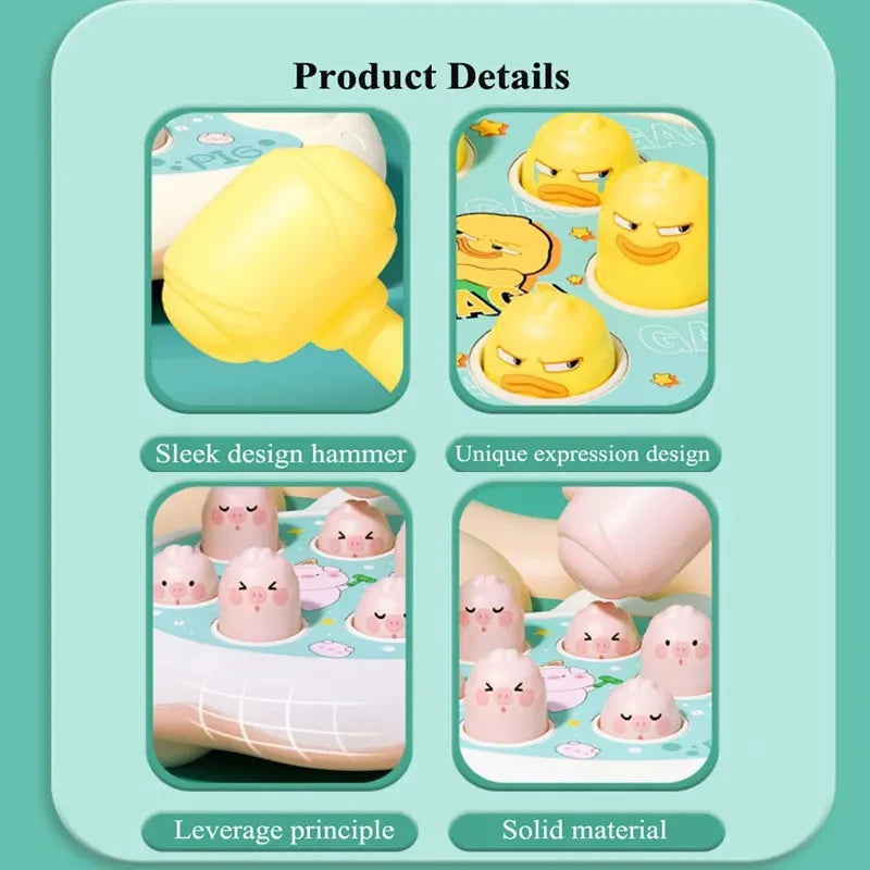 Duck/Frog/Pig Montessori Baby Toy – Educational Hammer Puzzle for Toddlers