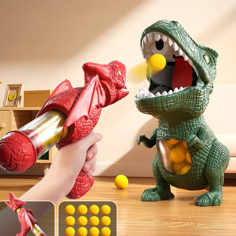 Dinosaur Shooting Toy – Tyrannosaurus Rex Soft Bullet Gun for Kids
