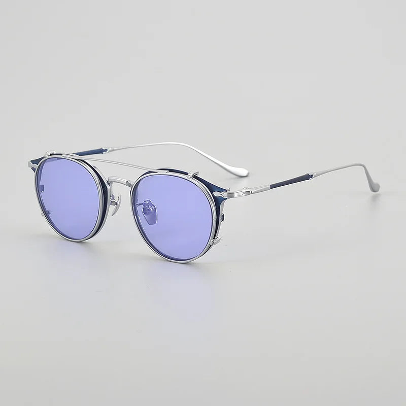 M3112  Clip Flip up Sunglasses Uv400 Handmade Men Optical Prescription Classical Women Classical Eyeglasses with Case
