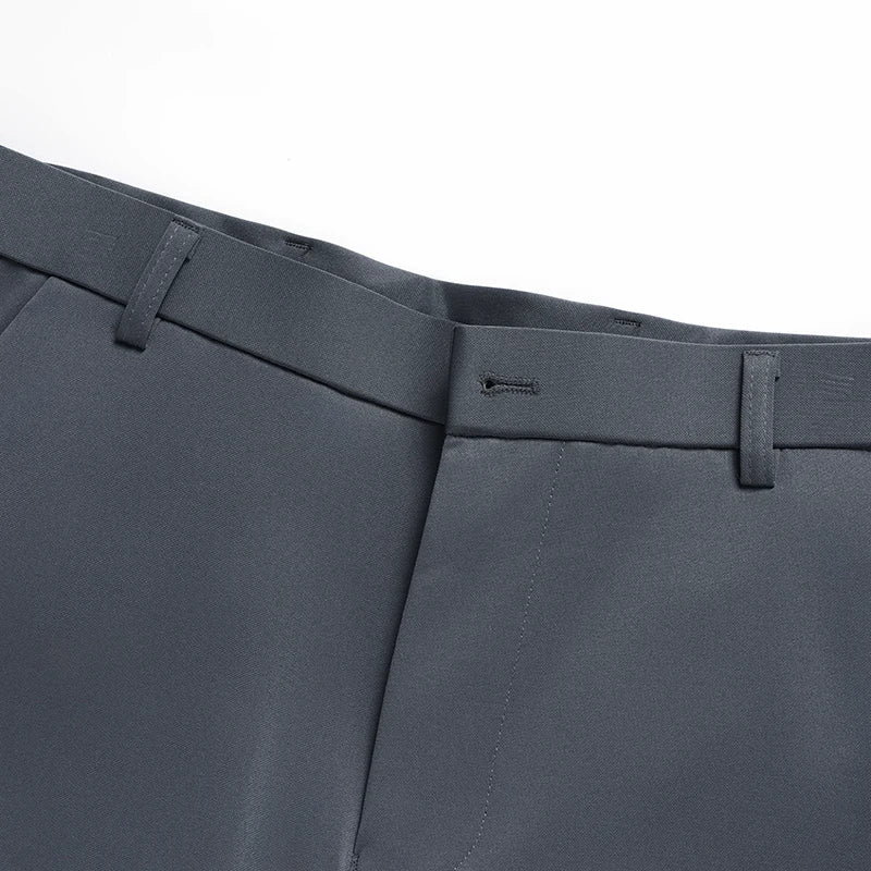 Men's Summer Stretch Straight Pants – Lightweight, Casual & Silky